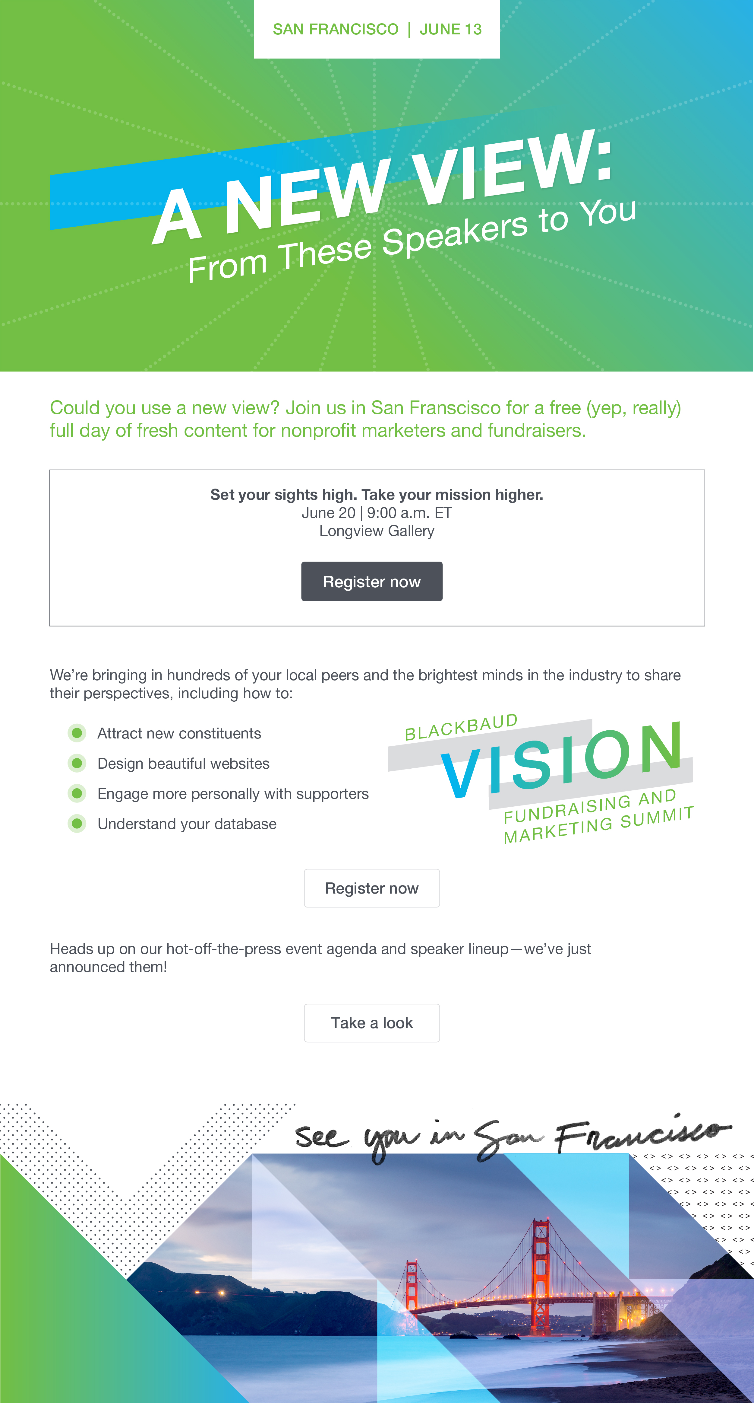 SFO Vision Events Email by Sam Stone